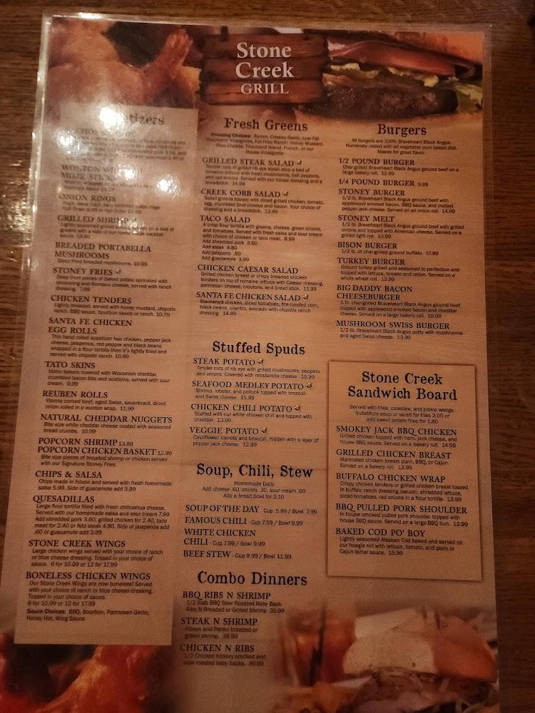 Stone Creek Grill Menu image 3